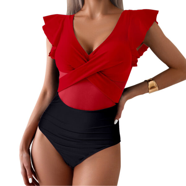 Europe and the United States Amazon swimsuit women's quick-drying sports one-piece swimsuit - Image 10