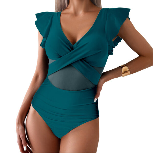 Europe and the United States Amazon swimsuit women's quick-drying sports one-piece swimsuit - Image 12