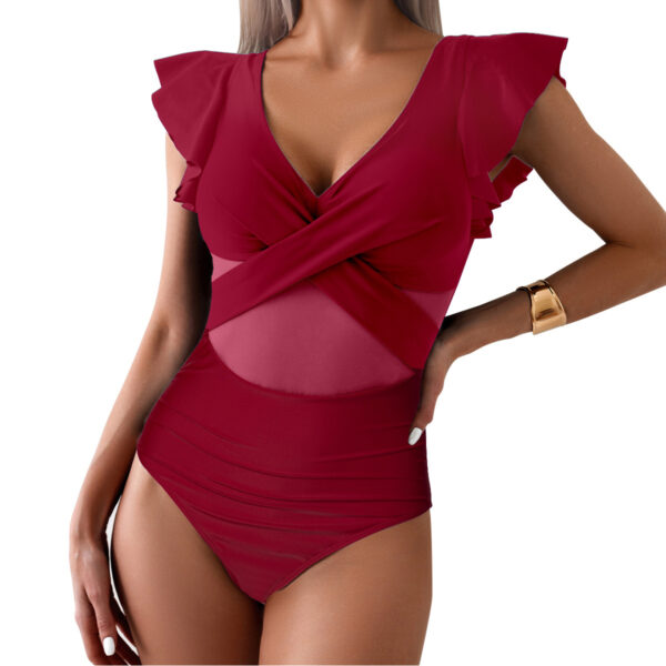 Europe and the United States Amazon swimsuit women's quick-drying sports one-piece swimsuit - Image 6